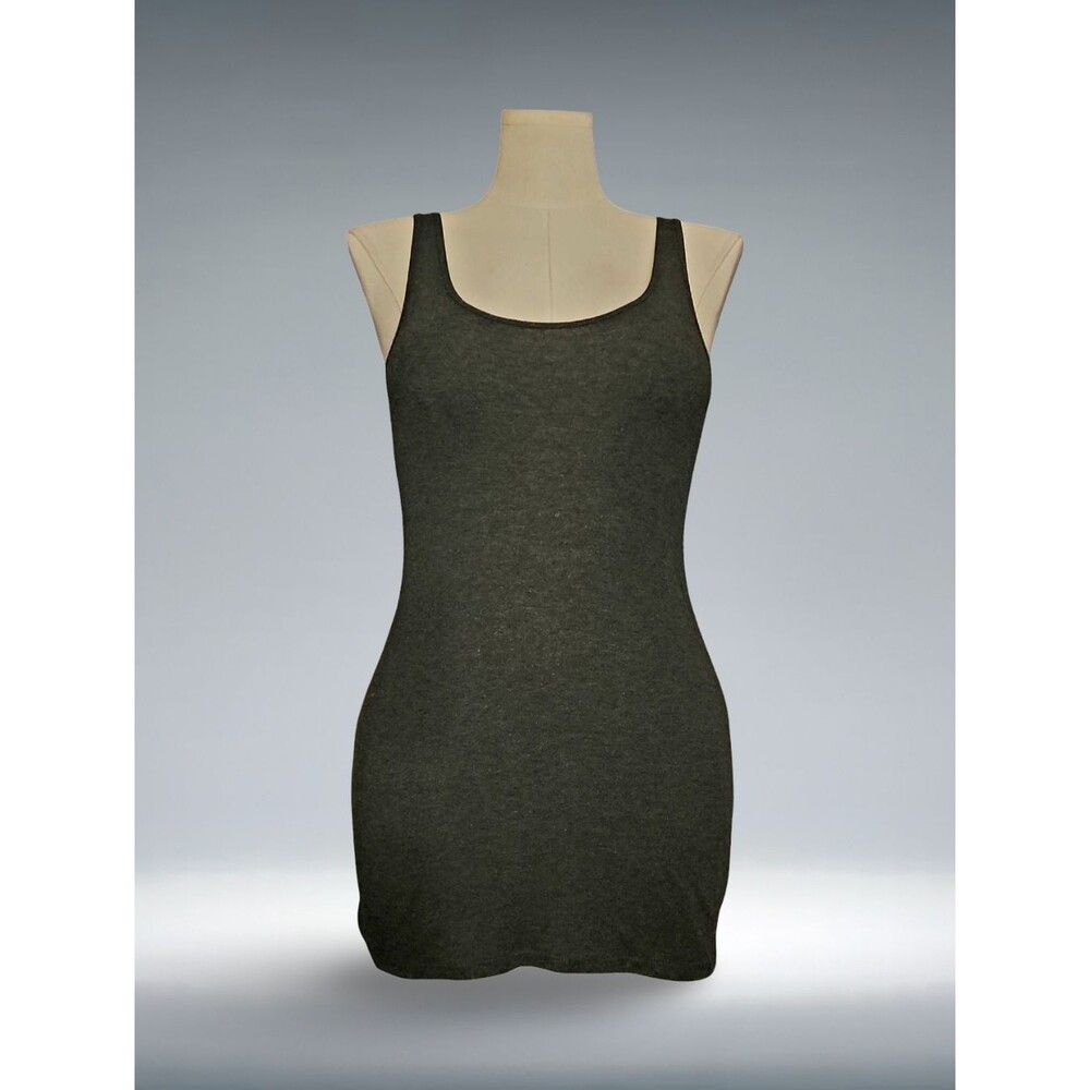 Mossimo Dark Grey Sleeveless Bodycon Long Tank  Jersey XXL Punk Goth Alternative
